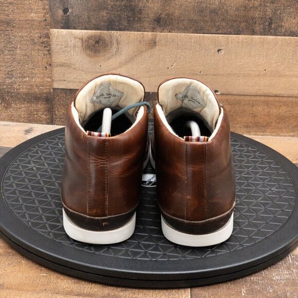 PAUL SMITH JEANS MENS CHUKKA BOOTS BROWN LEATHER LACE UP BUSINESS CASUAL SIZE 11 - Picture 7 of 9